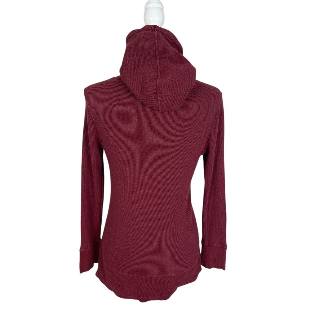 Patagonia Hooded Waffle Tunic Pullover Maroon Women's Size XS Athleisure Hiking - Picture 6 of 12